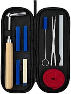 Professional Piano Tuning Tuner Kit, Piano Tuner Hammer Mute Tool with Felt Temperament Strip and Rubber Mutes Clamp, Piano Tuning Tools with Case Pnyzik