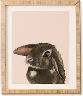Laura Graves Baby Bunny Framed Art, 11" x 13" Deny Designs