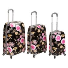 Набор чемоданов Rockland из трех предметов со спиннерами в твердом исполнении Rockland