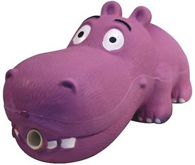 Multipet Latex Hippo Squeaky Dog Toy, Color Varies Multipet