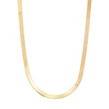Мужское ожерелье-цепочка из золота 18 карат и серебра 4,5 мм в елочку Unbranded