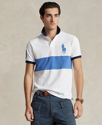 Men's Custom Slim Fit Big Pony Mesh Polo Shirt Polo Ralph Lauren
