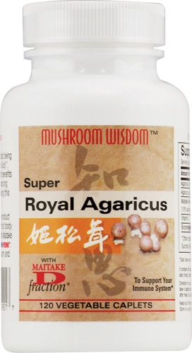 Mushroom Wisdom Super Royal Agaricus -- 120 растительных таблеток Mushroom Wisdom
