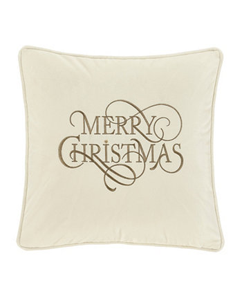 Декоративная подушка «С Рождеством», 18 x 18 дюймов J Queen New York