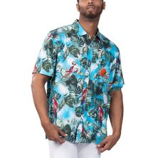 Men's Margaritaville Light Blue Cleveland Browns Jungle Parrot Party Button-Up Shirt Unbranded