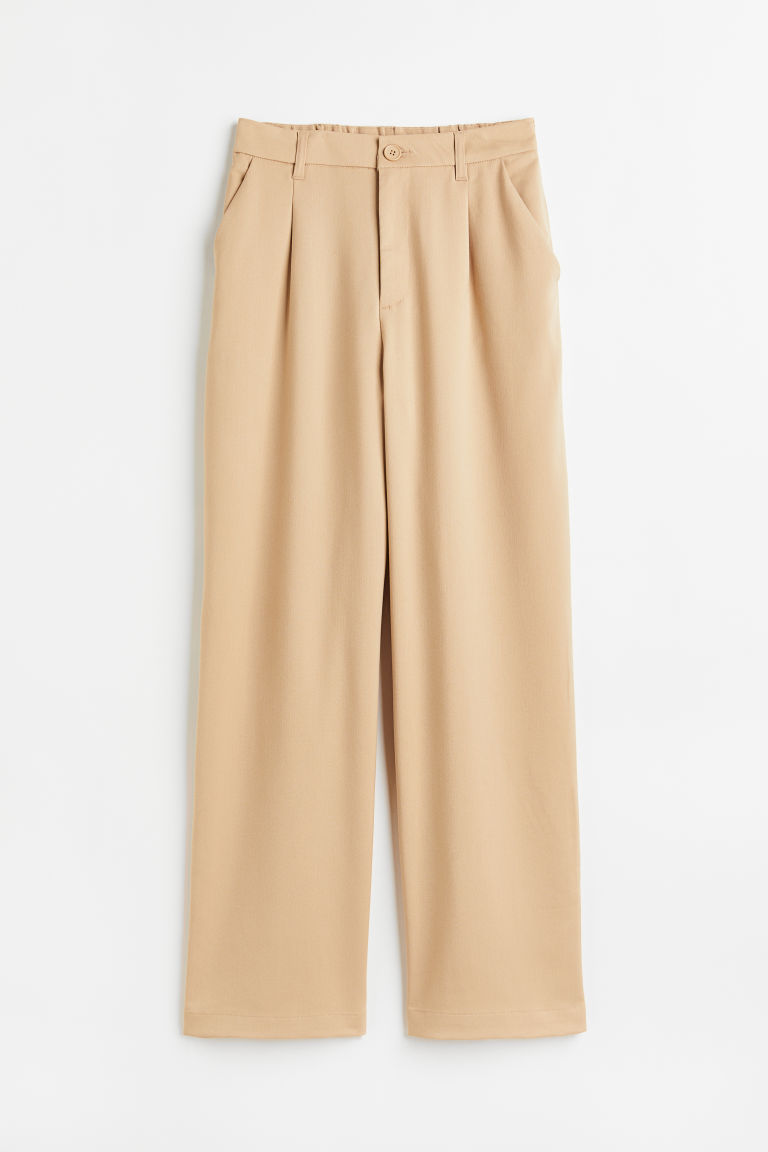 Широкие брюки из твила H&M