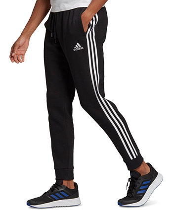Купить Спортивные брюки Мужские флисовые брюки-джоггеры Adidas, цвет - черный, по цене 6 600 рублей в интернет-магазине Usmall.ru