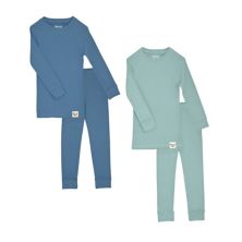 Sleep On It Плотно прилегающие пижамные комплекты спижамной вязки из 100% органического хлопка в рубчик из 4 и 6 предметов для мальчиков – для младенцев Sleep On It