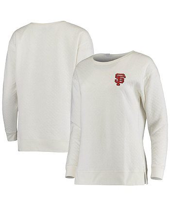 Женская белая футболка с длинным рукавом San Francisco Giants Lunar Quilt Concepts Sport