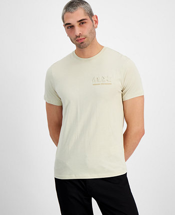 Мужская футболка с короткими рукавами и тисненым логотипом с круглым вырезом Armani