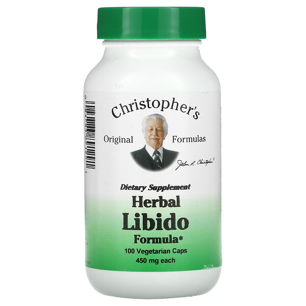 Herbal Libido Formula, 450 мг, 100 вегетарианских капсул Christopher's