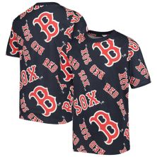 Youth Stitches Navy Boston Red Sox Allover Team T-Shirt Stitches