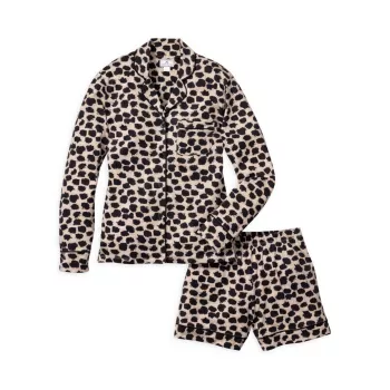 Пижамный комплект с длинными рукавами и шортами La Fleur x Petite Plume Sahara Petite Plume