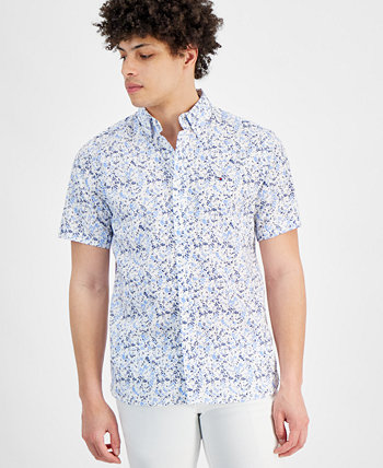 Men's Floral-Print Short-Sleeve Shirt Tommy Hilfiger
