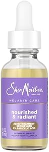 SheaMoisture Melanin Care 4-in-1 Acne Treatment Serum with 2% Salicylic Acid Nourished & Radiant for Calming, Hydrating & Treating Acne, with Niacinamide +Elderberry Complex, 1 Fl oz SheaMoisture