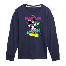 Disney's Mickey Mouse Boys 8-20 Ready For Summer Long Sleeve Graphic Tee Dinsey