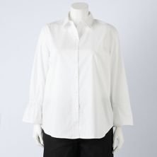 Плюс размер Simply Vera Vera Wang Рубашка с завязками на манжетах Simply Vera Vera Wang