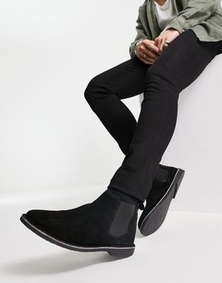 Черные замшевые ботинки челси Jack & Jones Jack & Jones