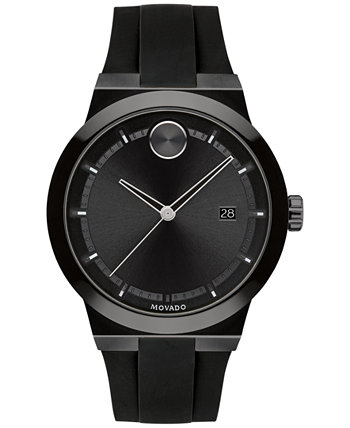 Мужские часы Fusion Swiss Bold с черным силиконовым ремешком, 42 мм Movado