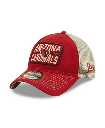 Мужская кепка Snapback Cardinal и Natural Arizona Cardinals Devoted Trucker 9TWENTY New Era