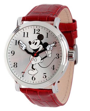 Мужские блестящие серебряные винтажные часы из сплава Disney Mickey Mouse Ewatchfactory