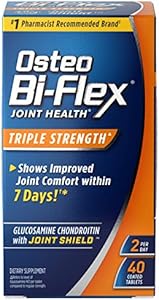 Osteo Bi-Flex Triple Strength(5), Glucosamine Chondroitin with Vitamin C Joint Health Supplement, Coated Tablets (Таблетки с покрытием), 40 Count Osteo Bi-Flex