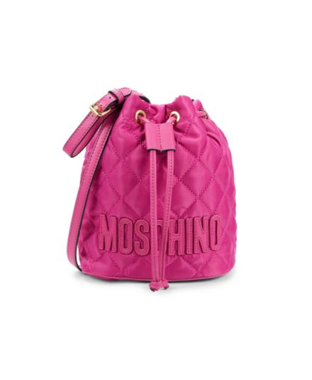 Стеганая сумка через плечо с логотипом Moschino