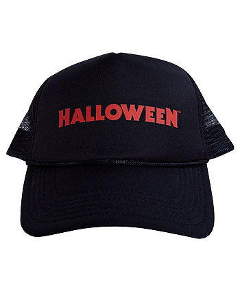 Men's and Women's Black Halloween Logo Trucker Hat Contenders Clothing