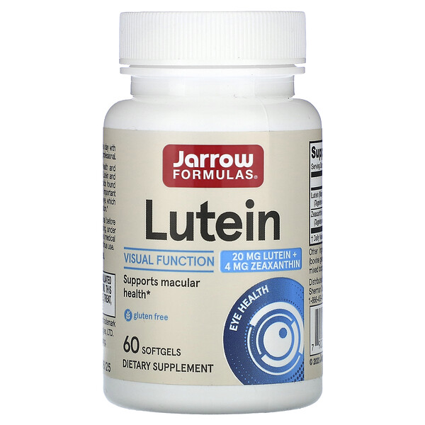 Лютеин 20 мг и Зеаксантин 4 мг - 60 мягких капсул - Jarrow Formulas Jarrow Formulas