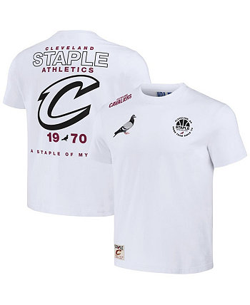 Мужская футболка NBA x White с эффектом потертости Cleveland Cavaliers Home Team Staple
