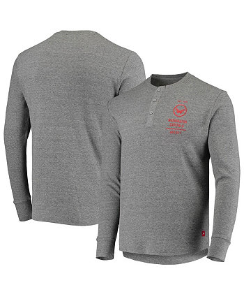 Men's Heathered Gray Washington Capitals Campbell Long Sleeve T-shirt Sportiqe