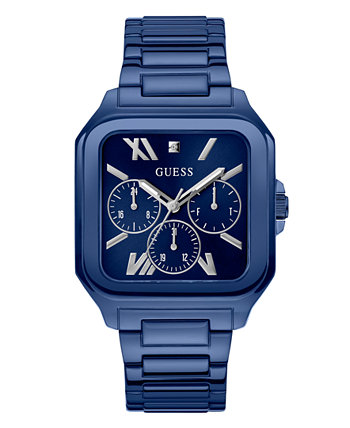 Мужские многофункциональные синие часы из нержавеющей стали, 42 мм GUESS