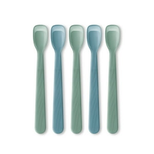 NUK Infant Rest Easy Soft Tip Baby Feeding Spoons, 5 Pack NUK