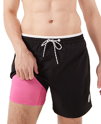 Men's The Capes Quick-Dry 5-1/2" Swim Trunks with Boxer-Brief Liner CHUBBIES