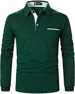 Men's Polo Shirt Long Sleeve Fashion Diagonal Strips Collar Classic Casual T-Shirt STTLZMC