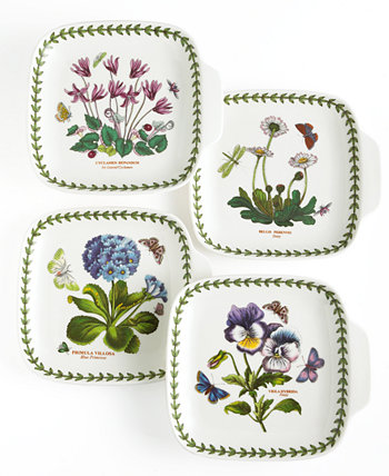 Столовая посуда, набор из 4 тарелок для канапе с ботаническим садом Portmeirion