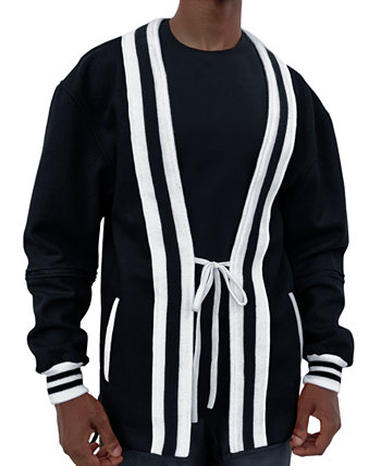 Men's Varsity Classic-Fit Sweater-Knit Kimono with Zip-Off Sleeves COOL Creative