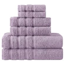 Классические турецкие полотенца из натурального хлопка, мягкий впитывающий лаббок, набор из 6 предметов с 2 банными полотенцами, 2 полотенцами для рук, 2 мочалками Classic Turkish Towels