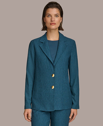 Women's Textured Two-Button Blazer Donna Karan New York