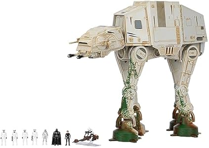 STAR WARS Micro Galaxy Squadron at-at Walker (Endor) Amazon Exclusive - 10-Inch Vehicle with Lights, Sounds, Action Zones, and Accessories (Toys for Kids Ages 8 and Up) Star Wars