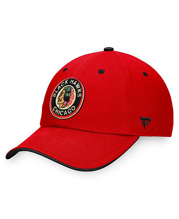 Мужская красная регулируемая кепка Chicago Blackhawks Original Six Fanatics