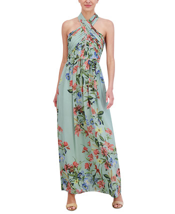 Women's Floral-Print Halter Maxi Dress Eliza J