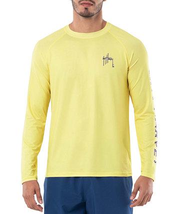 Men's Sunset Sailfish Moisture-Wicking UPF 50 Logo Graphic Raglan-Sleeve T-Shirt Guy Harvey