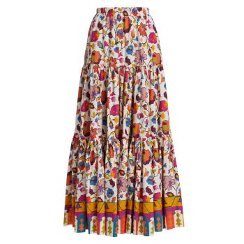 Многоуровневая юбка с цветочным принтом LA DOUBLE J