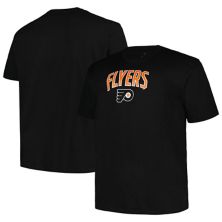 Men's Profile Black Philadelphia Flyers Big & Tall Arch Over Logo T-Shirt Profile