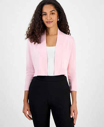 Women's Cropped Kissing-Front Long-Sleeve Shrug Kasper