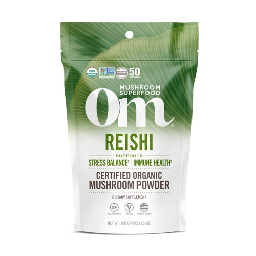OM Organic Mushroom Nutrition Supplement Powder - Рейши - 3,5 унции OM