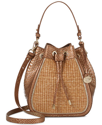 Melinda Медово-коричневая кожаная сумка-мешок с сандаловым деревом Brahmin