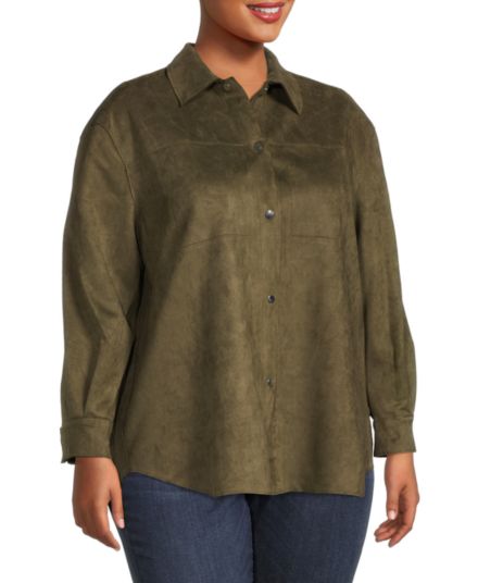 Куртка-рубашка Plus из искусственной кожи TRUTH BY REPUBLIC
