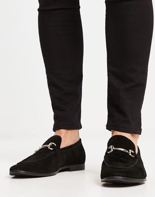 Office Lemming bar loafers in black suede  Office